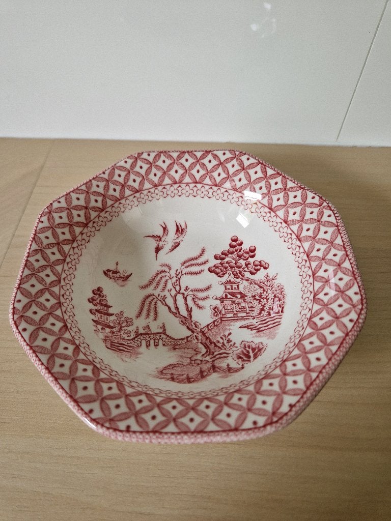 2x schaaltje Royal Staffordshire - collectie Blue Willow, Ophalen of Verzenden