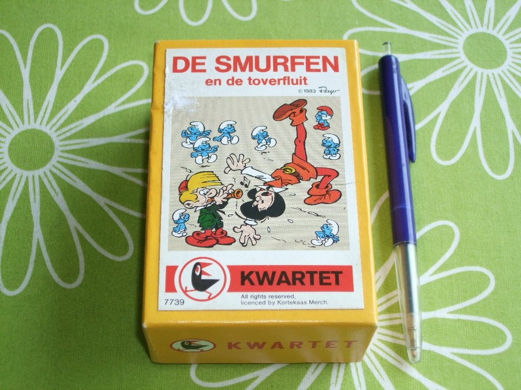 De smurfen en de toverfluit - Raaf kwartet (7739), Verzamelen, Ophalen of Verzenden, Gebruikt, Kwartet(ten)