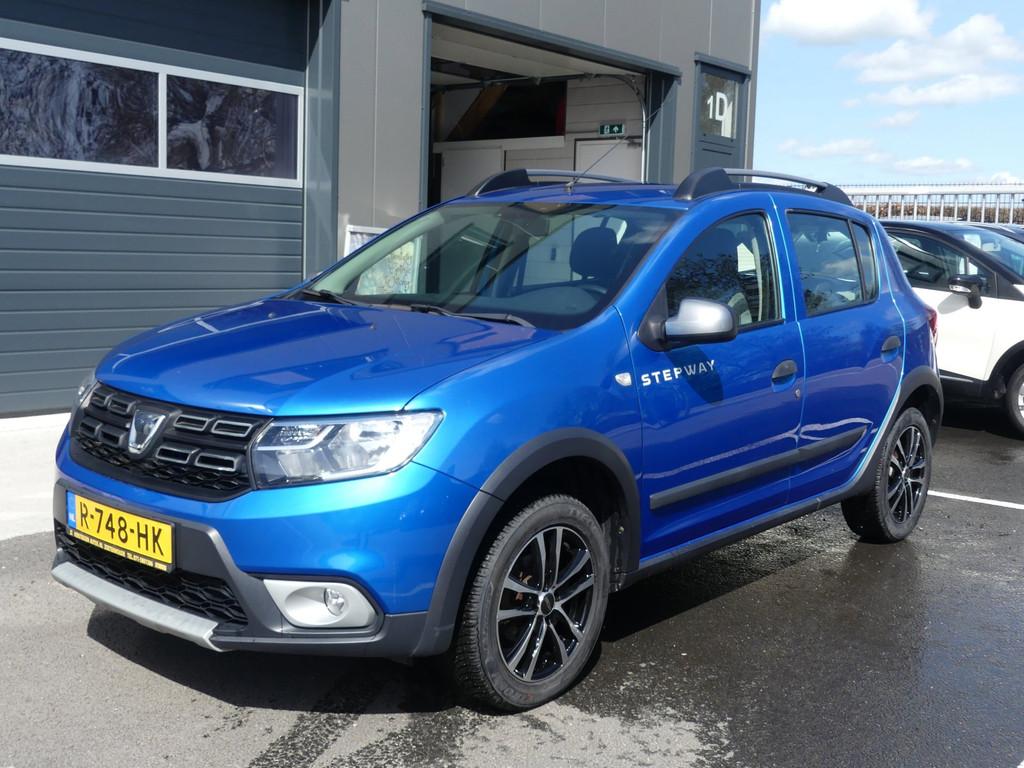 Dacia Sandero 0.9 TCe SL Stepway Automaat Hoge instap Airco, Auto's, Dacia, 898 cc, Stof, Euro 6, Blauw