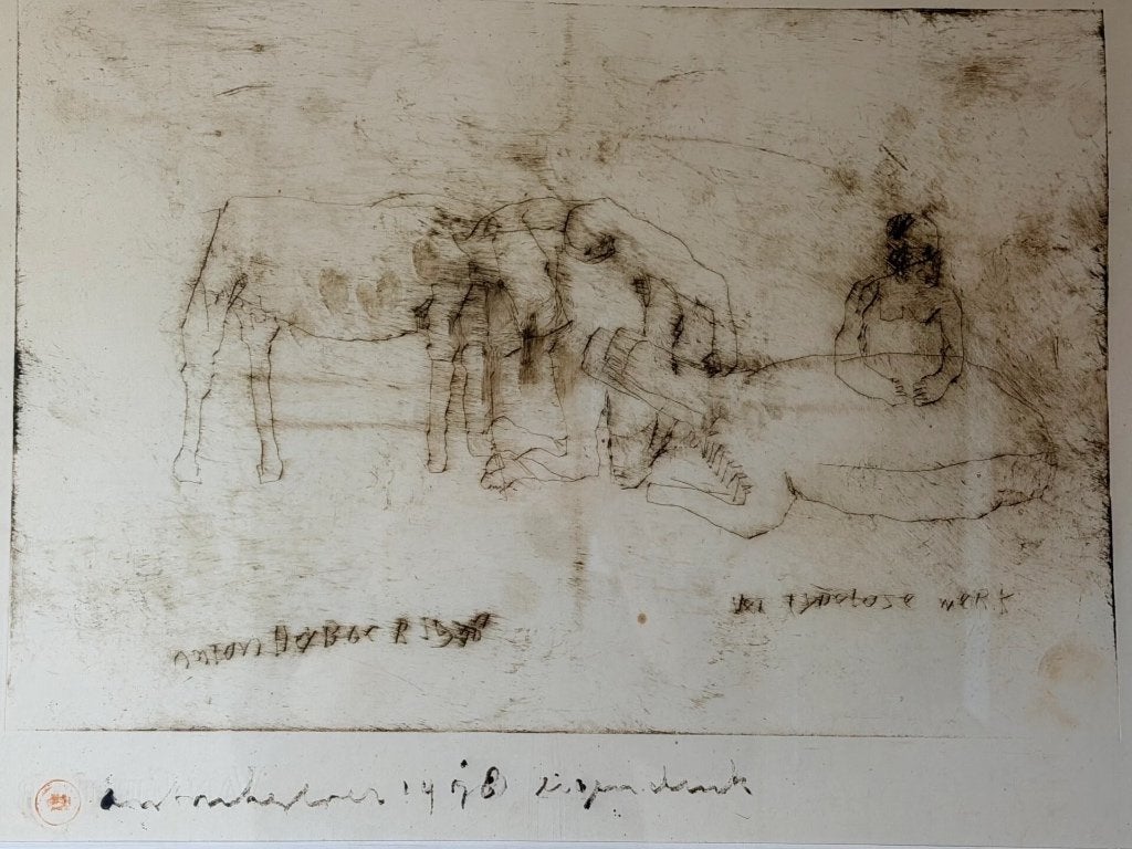 Anton Heyboer Ets HET TIJDELOZE WERK UIT 1978., Ophalen, Ets, Gesigneerd, 1950 - 1999