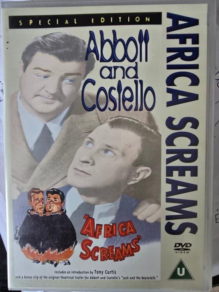 Abbott  and Costello, Africa screams., Alle leeftijden, Ophalen of Verzenden, Zo goed als nieuw, Film