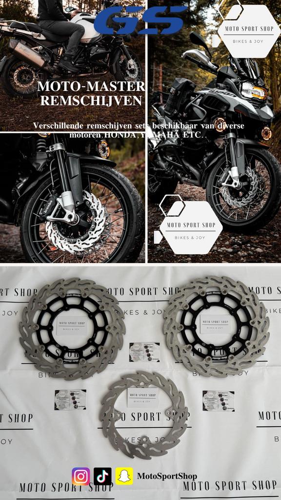 BMW GS 1250 Remschijven set Moto-Master 2x Voor& 1x Achter, Ophalen