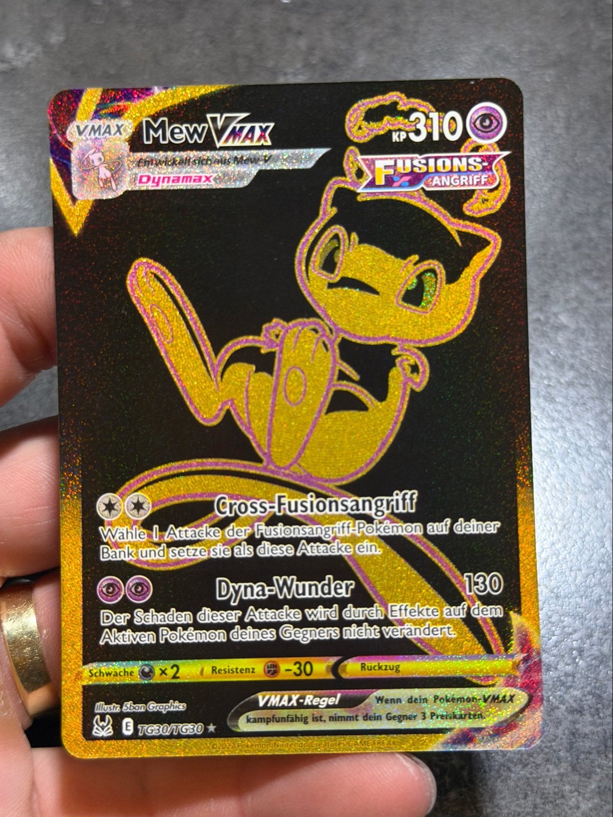Mew VMAX TG30/TG30 Lost Origin Trainer Gallery Pokémon Kaart, Ophalen of Verzenden, Zo goed als nieuw, Losse kaart, Foil