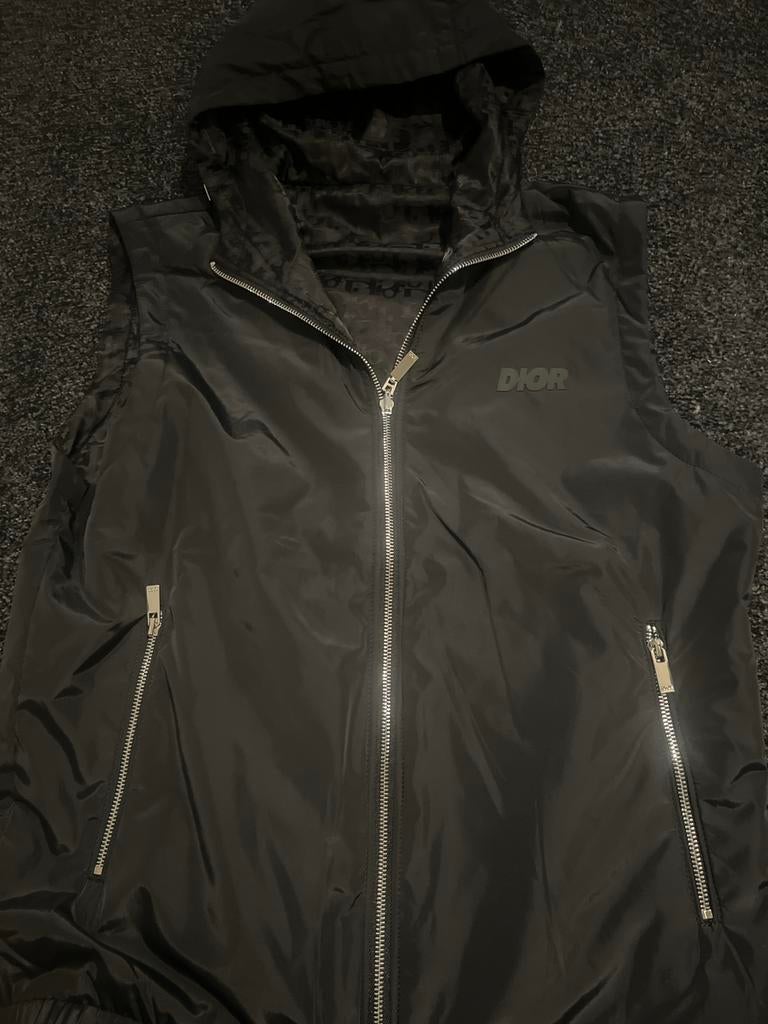 Dior Zwart Bodywarmer/Gilet met Capuchon Maat S, Ophalen of Verzenden, Zo goed als nieuw, Overige maten, Zwart