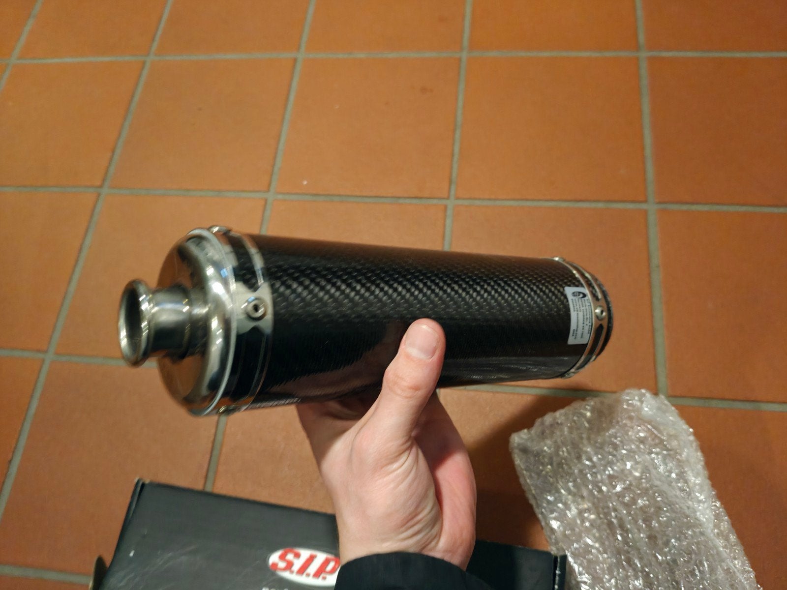nieuwe carbon PM demper / sip demper, Ophalen of Verzenden, Nieuw, Uitlaat, Piaggio