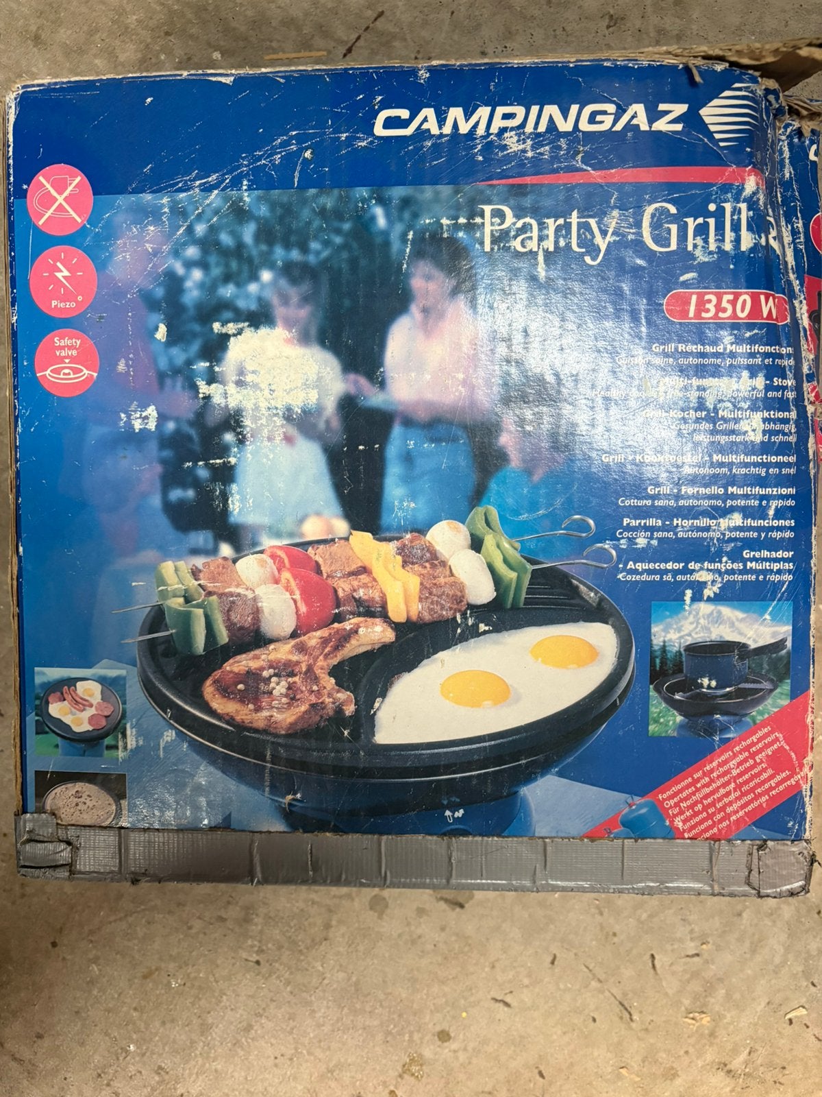 Campingaz party grill, Ophalen of Verzenden, Gebruikt, 4 t/m 7 personen