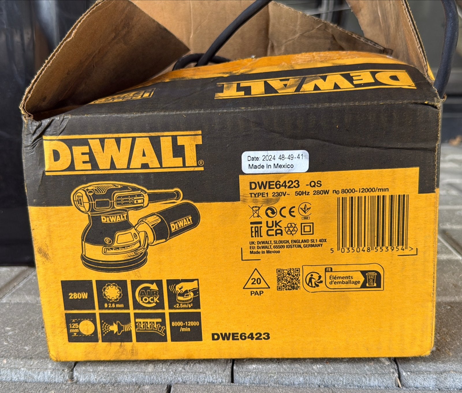 DeWalt DWE6423 Excentrische Schuurmachine, Doe-het-zelf en Verbouw, Gereedschap | Schuurmachines, Ophalen of Verzenden, Zo goed als nieuw