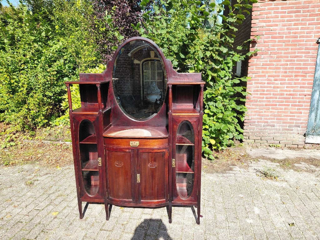 Art Deco mahonie spiegelbonheur ca. 1925., Ophalen