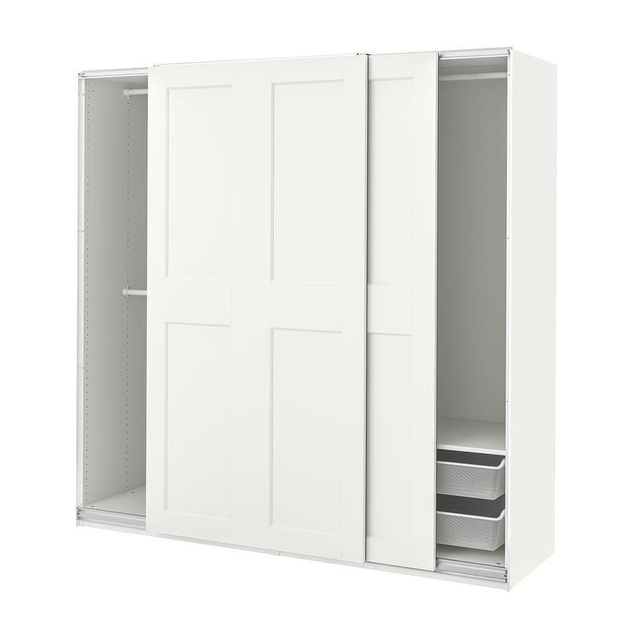 IKEA PAX Kledingkast met schuifdeuren, Huis en Inrichting, Kasten | Kledingkasten, Ophalen, Met plank(en), Gebruikt, 100 tot 150 cm