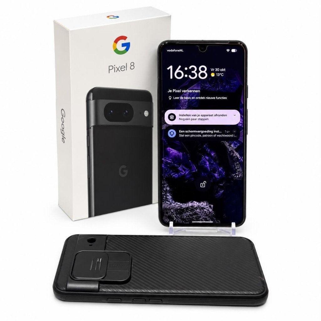 Google Pixel 8 128GB Zwart incl. Doos | Nette Staat, ., Ophalen of Verzenden, Zo goed als nieuw, .