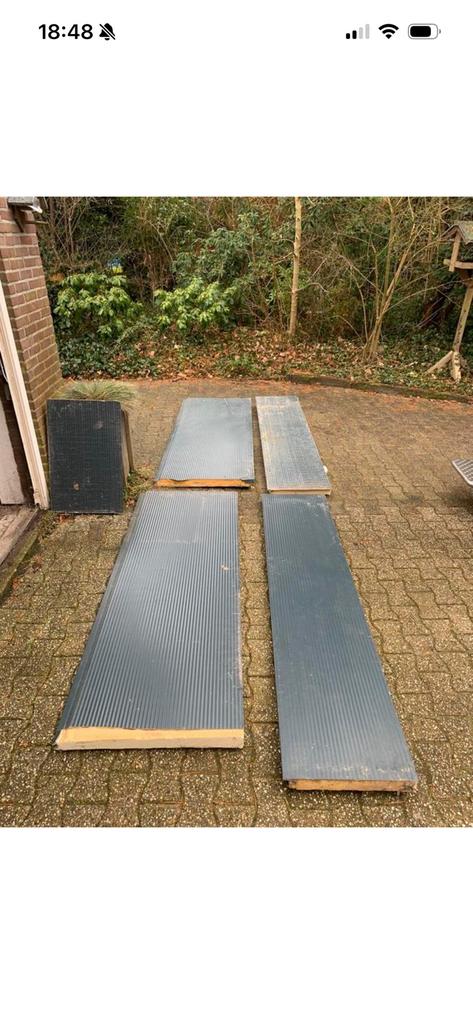 Sandwich platen restanten antraciet 6cm dik pir pur isolatie, Ophalen, Zo goed als nieuw