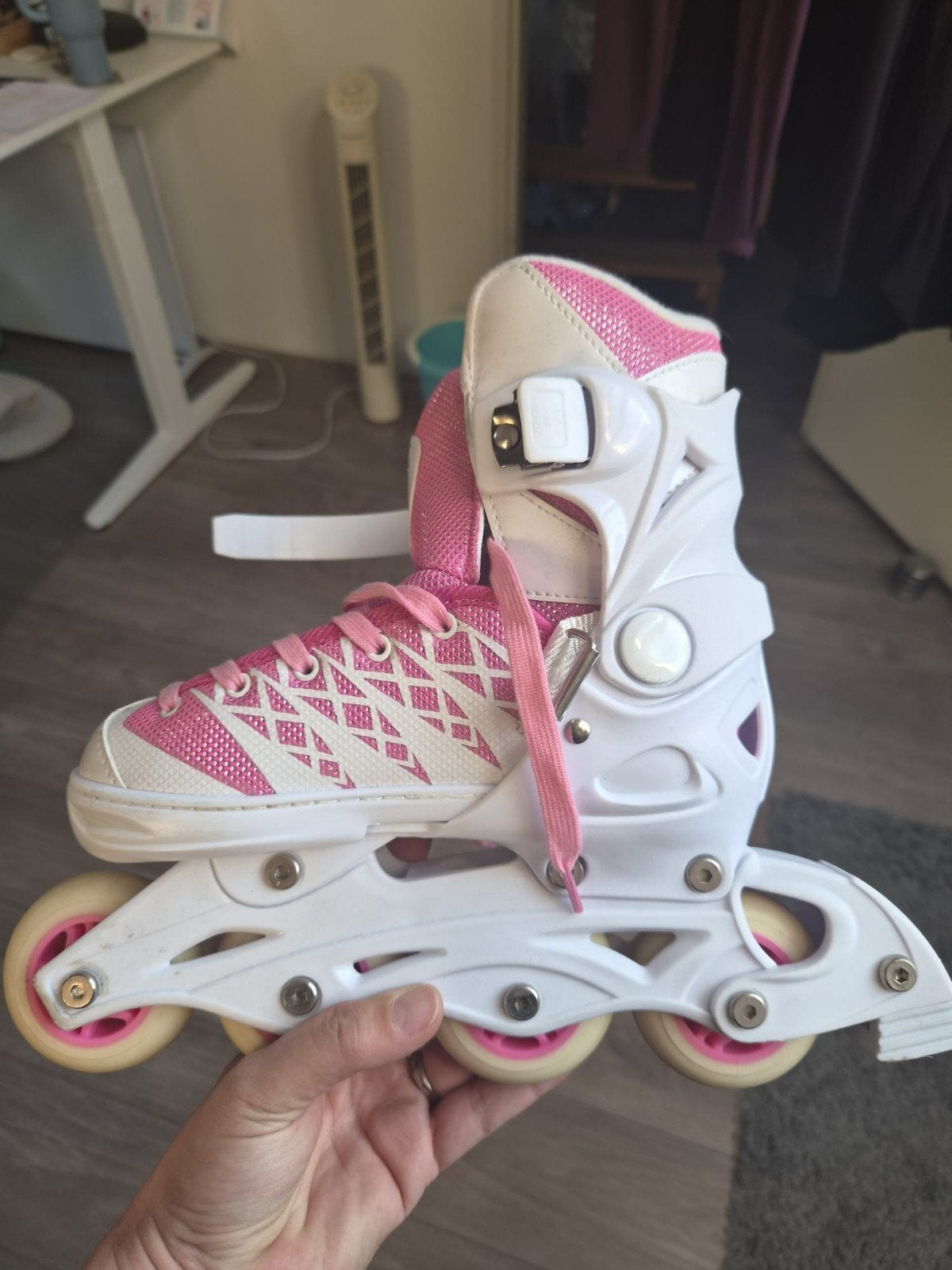 Verstelbare inline skates en schaatsen maat 33-36, Sport en Fitness, Schaatsen, Ophalen, Gebruikt, Overige typen, Overige merken