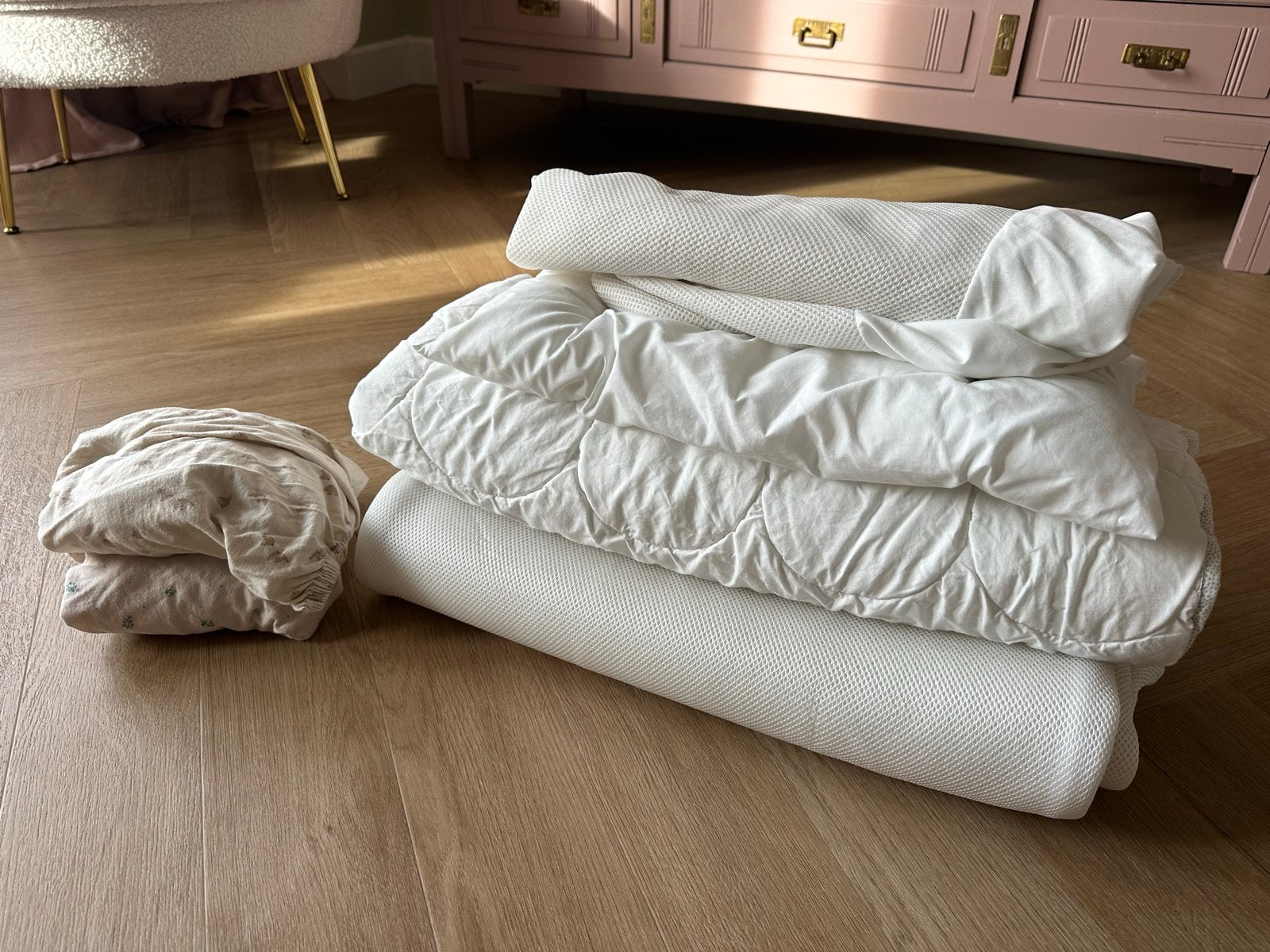 Aerosleep matrastopper, deken, kussen en lakens, Gebruikt, Ademend, Wit, Deken