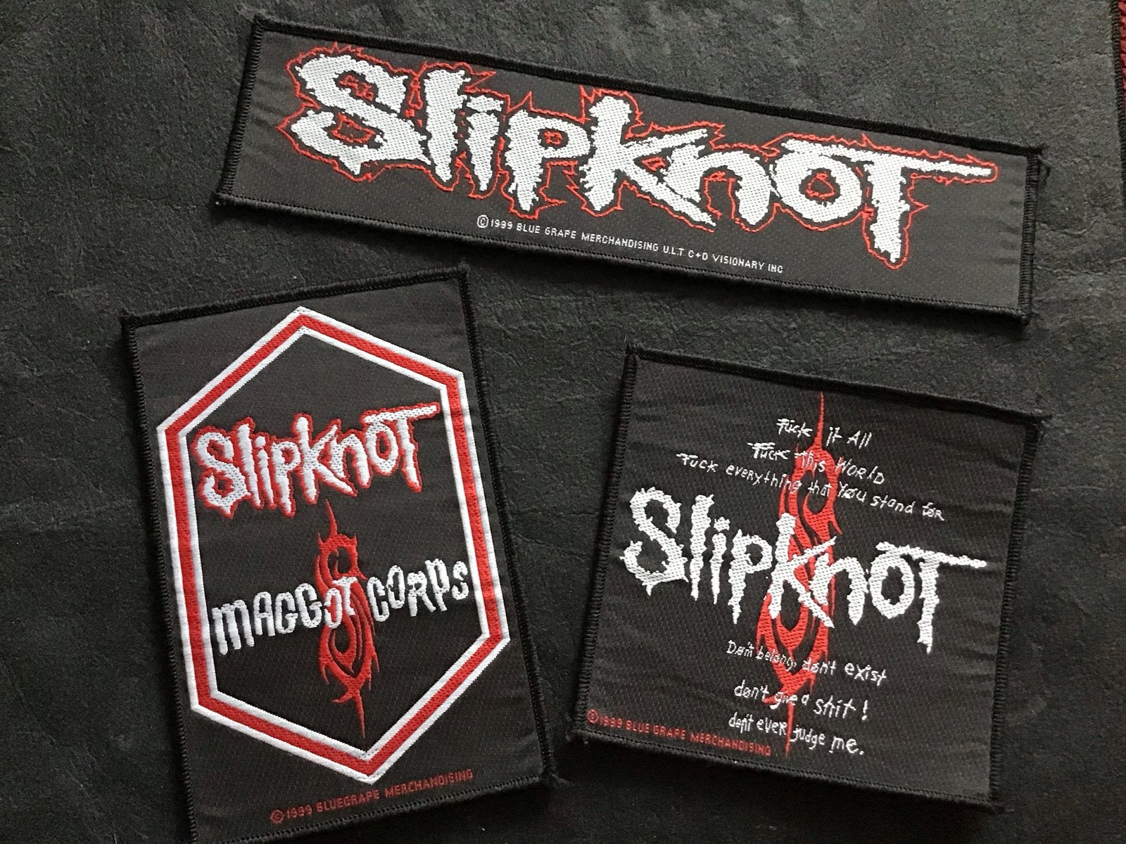 Slipknot Patches Set van 3  Nieuwstaat nu metal korn vintage, Ophalen of Verzenden, Nieuw, Kleding