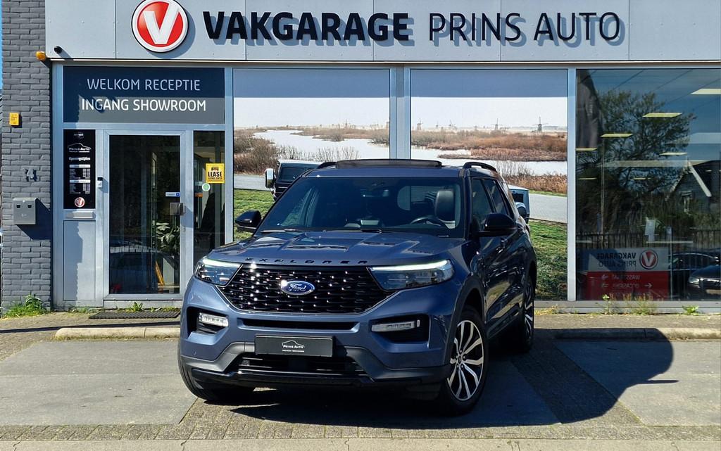 Ford Explorer 3.0 V6 PHEV ST-LINE |PANO|BTW|CARPLAY|STEOLVW&, Auto's, Ford, Zwart, Blauw, Bedrijf, 2956 cc