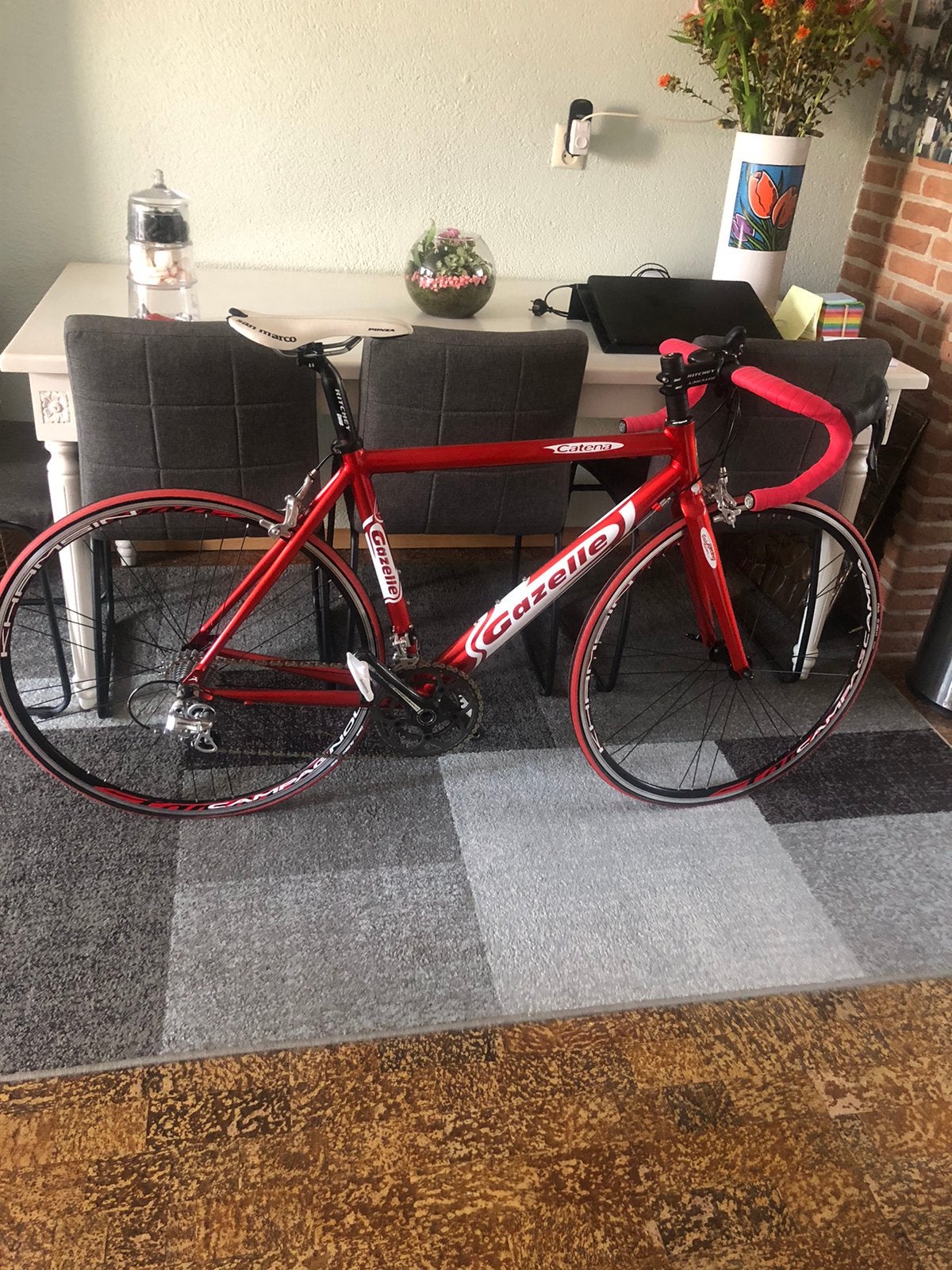 Opgebouwd door Herman Braun en nieuw weggezette race fiets, 28 inch, Meer dan 20 versnellingen, 53 tot 57 cm, Ophalen