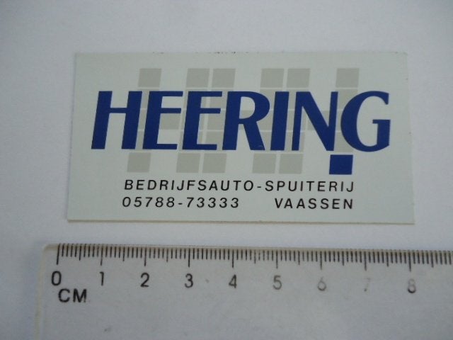 sticker oud Vaassen HEERING auto garage spuiterij schade ret, Verzenden, Zo goed als nieuw, Bedrijf of Vereniging