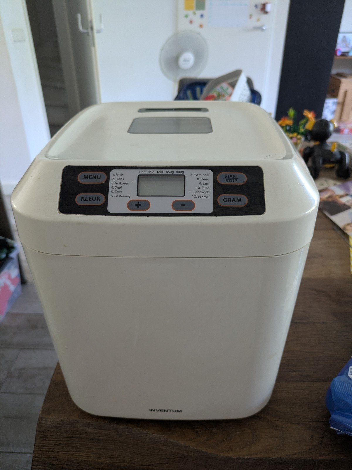 Inventum BM60 Broodbakmachine - Zo goed als nieuw, Witgoed en Apparatuur, Kijkvenster, Zo goed als nieuw, 400 tot 800 gram deeg
