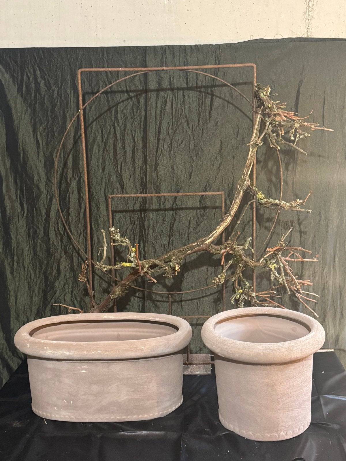 Set van 2 terracotta plantenbakken, Nieuw, Minder dan 40 cm, Ophalen, 25 tot 40 cm