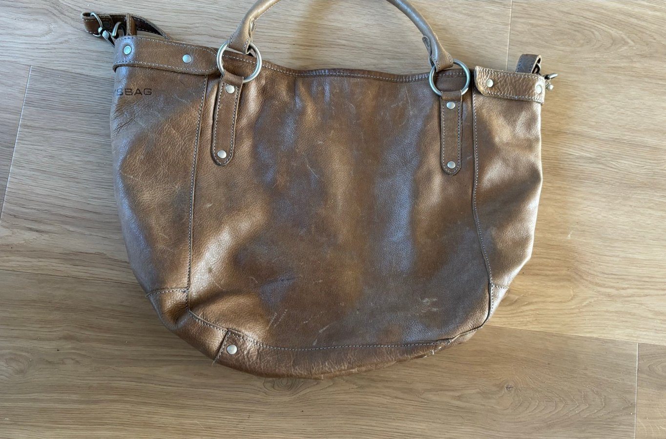 Cowboysbag leren handtas/schoudertas, Ophalen, Gebruikt, Bruin, Handtas