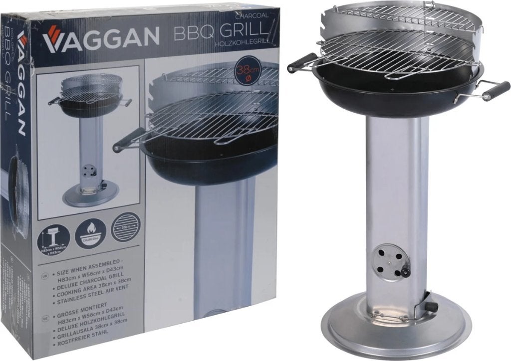 RVS Barbecue op houtskool met groot rooster, Ophalen of Verzenden, Nieuw, Onbekend, Met accessoires
