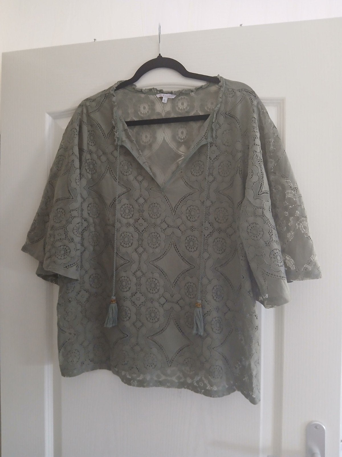 MS Mode Kanten Top Maat L - Zo goed als nieuw, Kleding | Dames, Tops, Maat 42/44 (L), Ophalen of Verzenden, Zo goed als nieuw