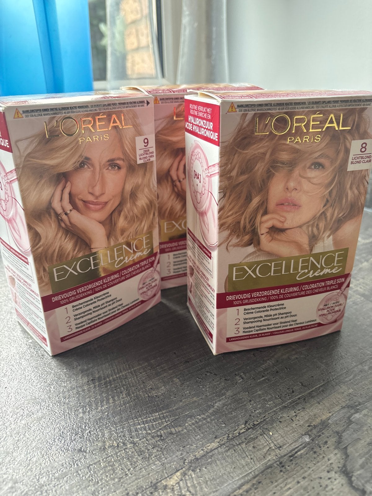 3x L'Oréal Excellence Crème Haarverf - Blondtinten, Ophalen, Nieuw, Overige typen