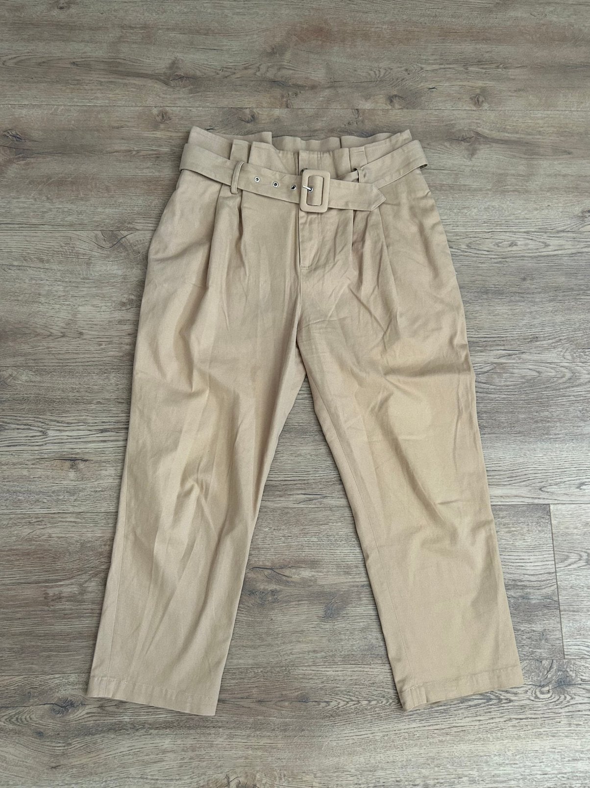 Scotch & Soda Dames Paperbag Broek Hoge Taille maat L / 40, Beige, Maat 42/44 (L), Ophalen of Verzenden, Zo goed als nieuw