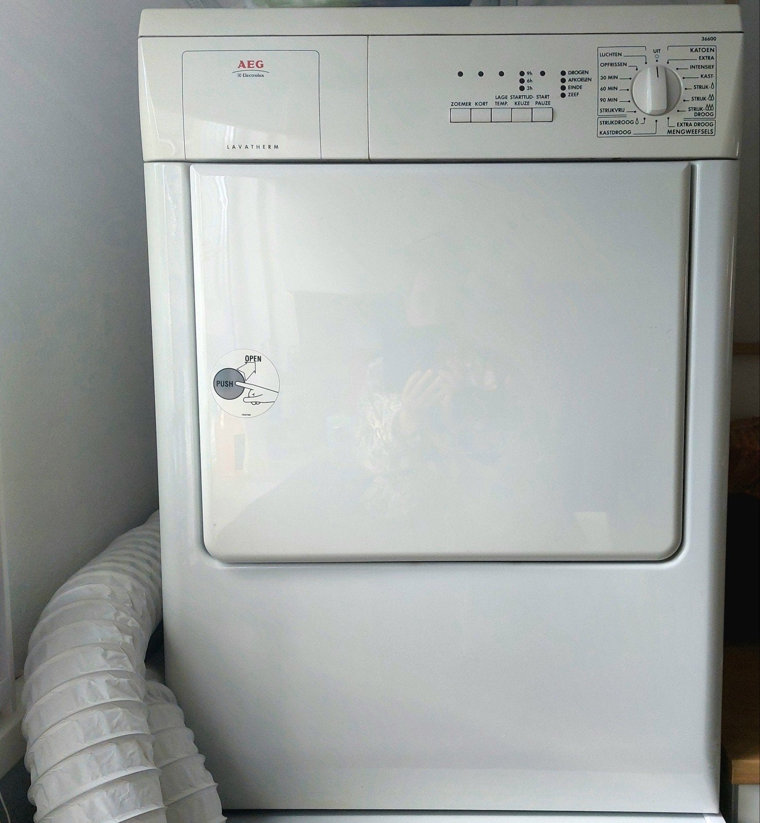 AEG Lavatherm T36600 Luchtafvoer Wasdroger, Ophalen, 6 tot 8 kg, Gebruikt, Luchtafvoer