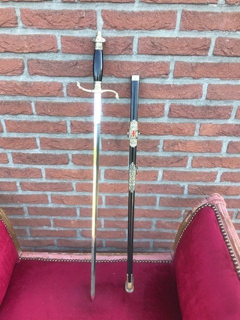 fraaie metalen sabel, herkomst onbekend, Verzamelen, Ophalen of Verzenden, Landmacht, Overige gebieden, Zwaard of Sabel