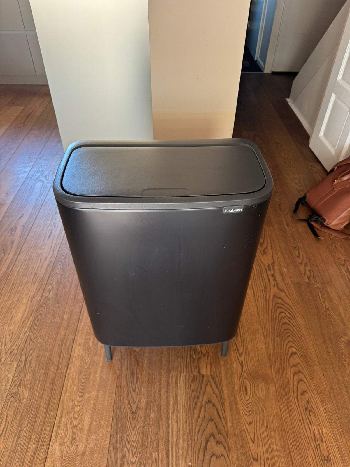 Brabantia Bo Touch Bin 2 x 30L – Matt Black, 40 liter of meer, Ophalen, Zo goed als nieuw, Rvs