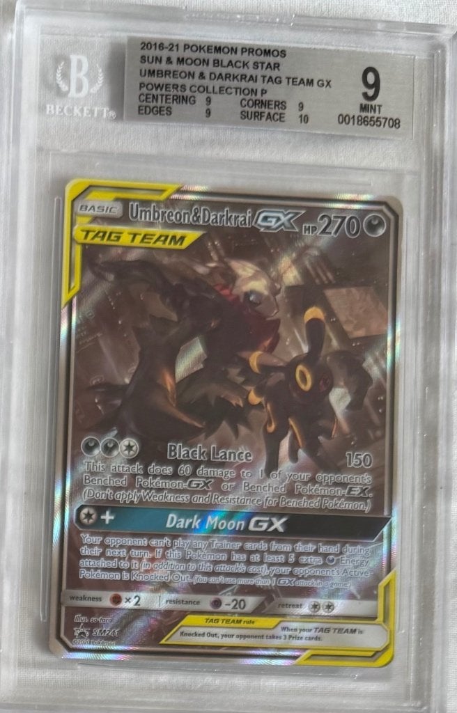 Umbreon & Darkrai GX #SM241, BGS 9, Verzenden