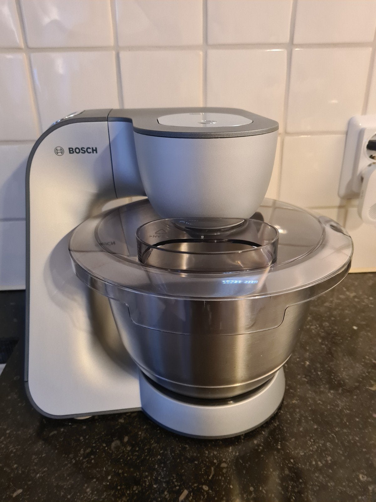 Bosch MUM5 keukenmachine met diverse accessoires, Ophalen, Gebruikt, 3 snelheden of meer, 2 tot 3 liter