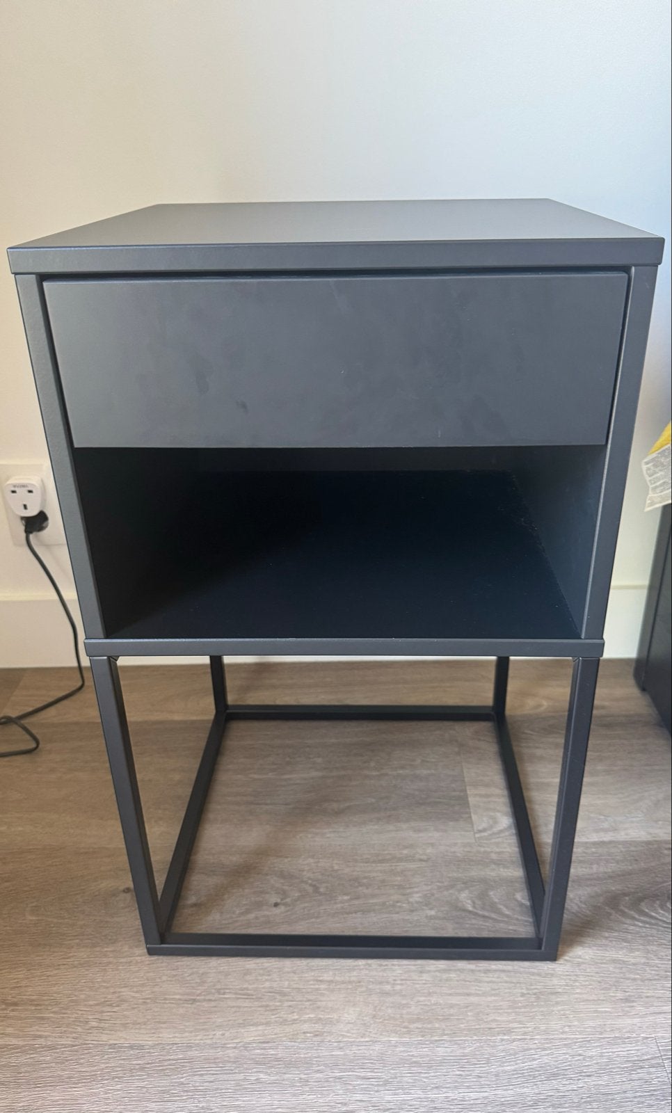 IKEA Black Bedside Drawers (x2), Ophalen, Metaal of Aluminium, 55 tot 70 cm, Zo goed als nieuw