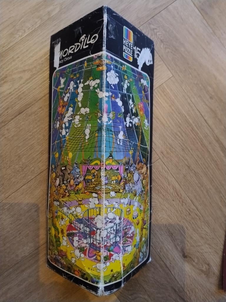 Mordillo Crazy Circus Heye Puzzel 1500 stukjes, Ophalen of Verzenden, 500 t/m 1500 stukjes, Gebruikt, Legpuzzel