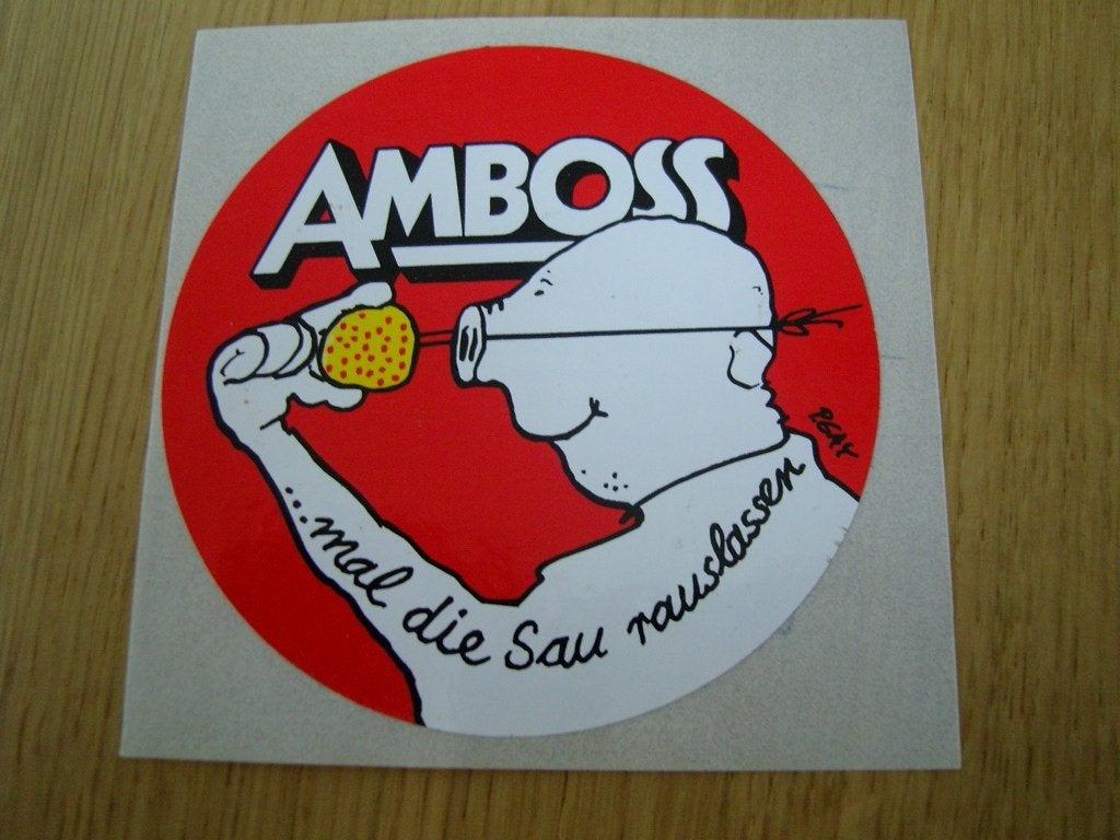 sticker AMBOSS ... mal die Sau rauslassen, Ophalen, Zo goed als nieuw