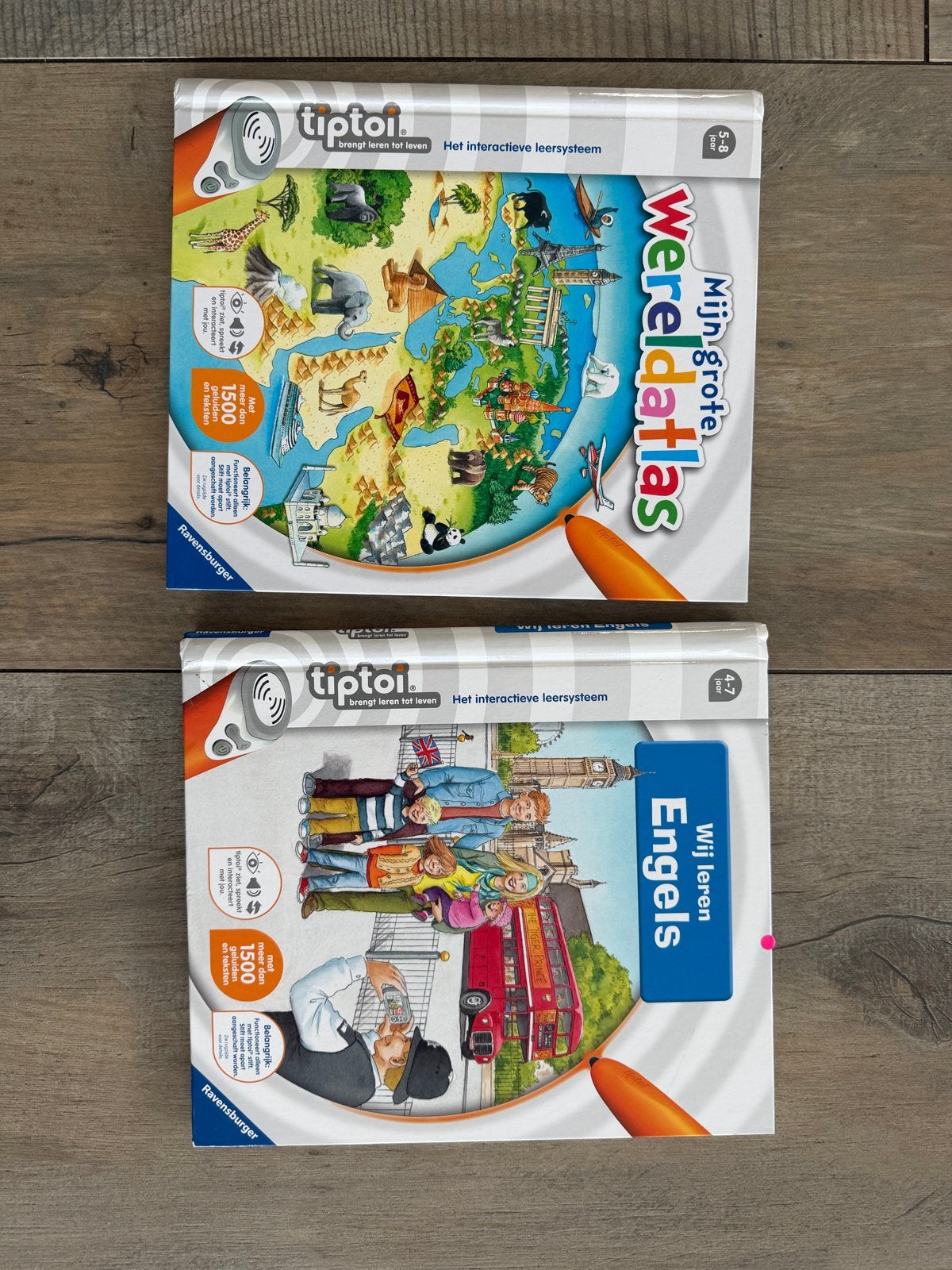 Tiptoi Wereldatlas & Wij leren Engels - Ravensburger, Ophalen of Verzenden, Zo goed als nieuw, Non-fictie