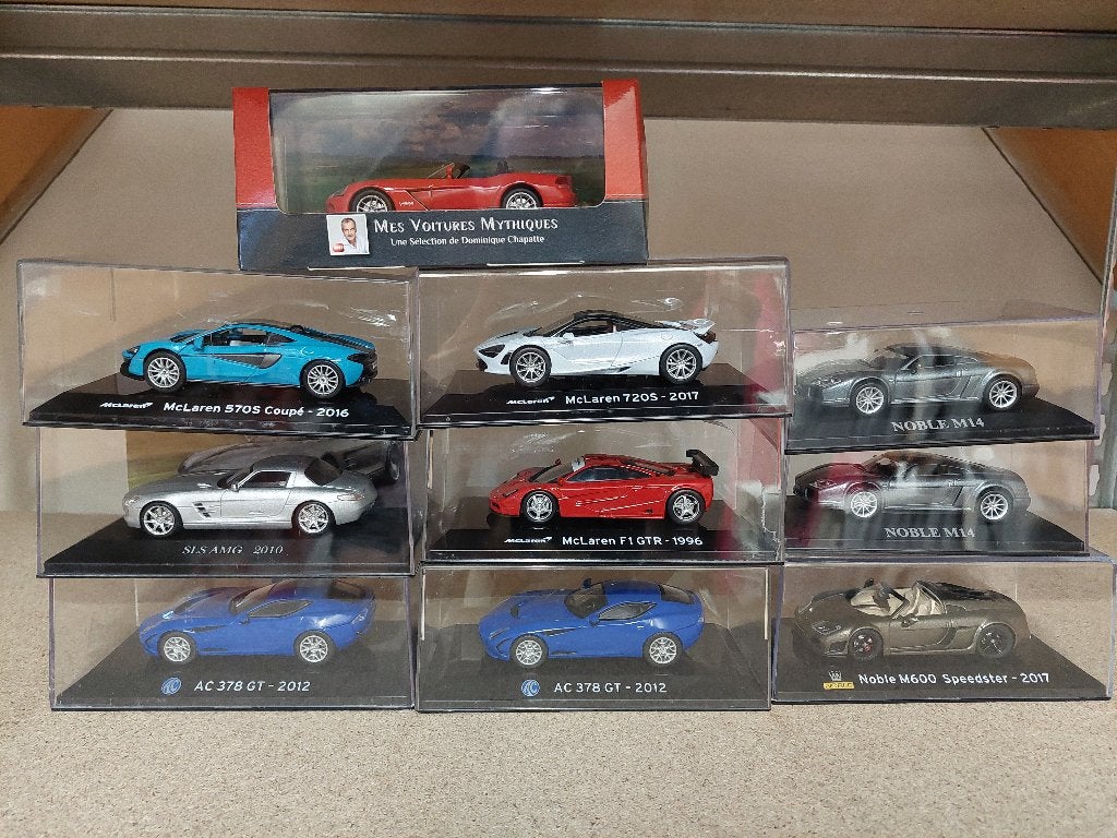 Partij van 10  stuks 1/43 Atlas Supercars, Ophalen of Verzenden, Nieuw, Auto, Overige merken