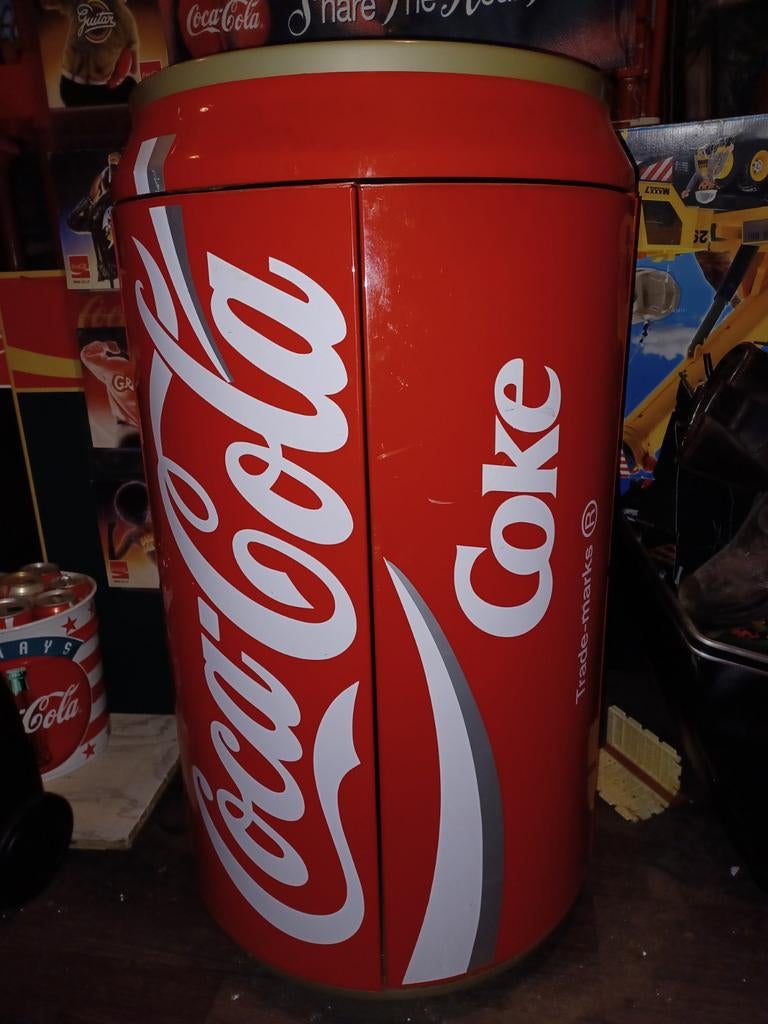 Coca-Cola stereotoren in blikvorm radio cd cassette, Ophalen, Gebruikt