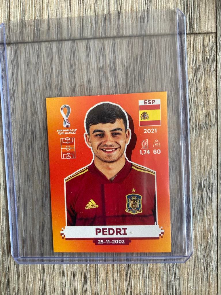 Panini WK Qatar 2022 sticker Pedri (Spanje), Ophalen of Verzenden, Zo goed als nieuw