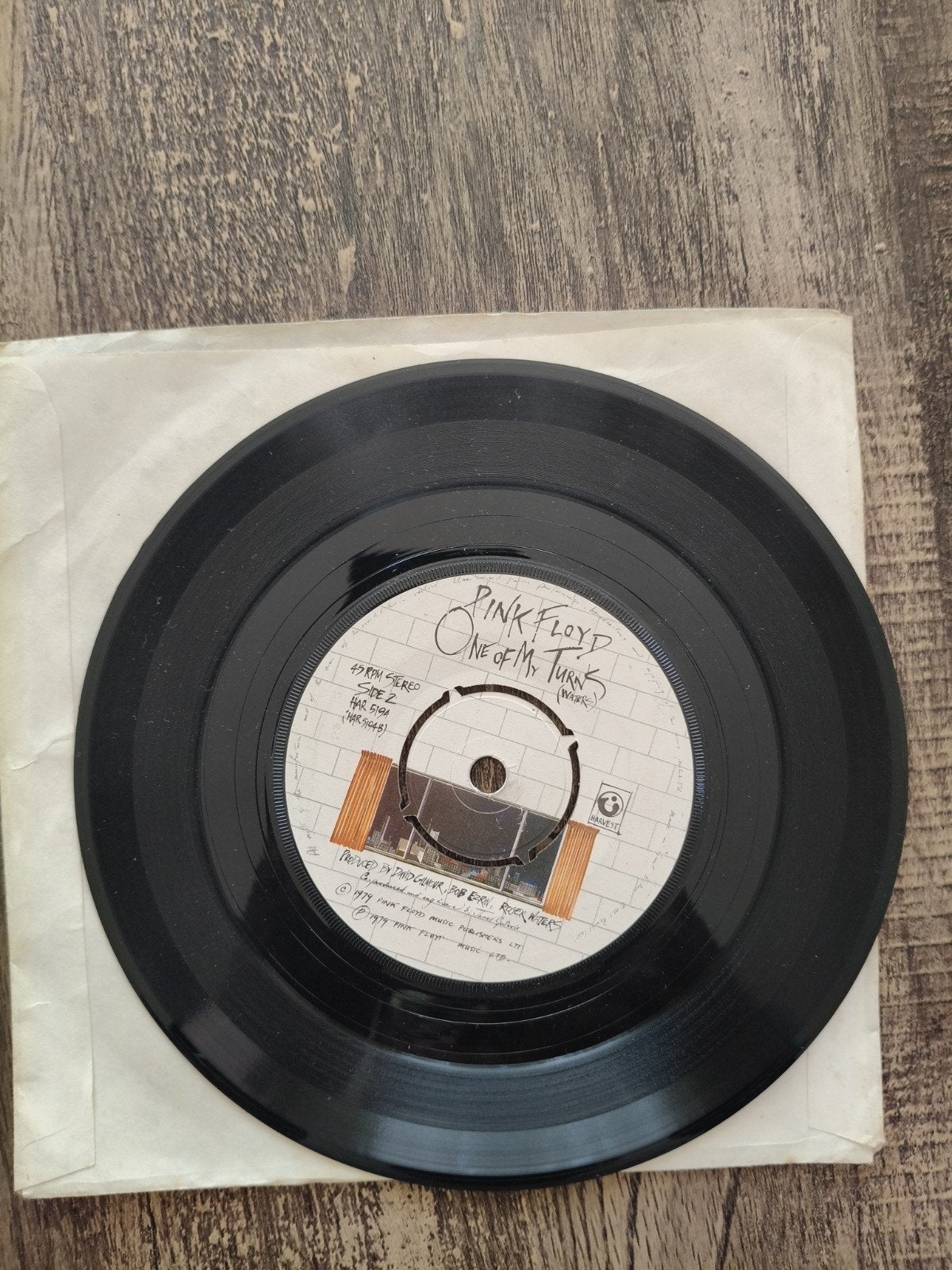 Pink Floyd - Another Brick in the Wall (7 inch single), Cd's en Dvd's, Vinyl Singles, Gebruikt, Rock en Metal, EP, Originele persing