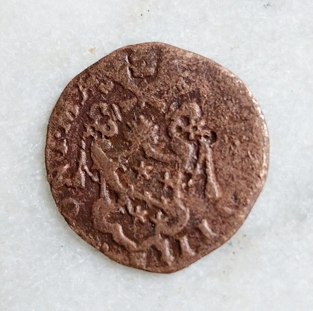 Pauselijke Staten 1 quatrino 1600 Paus Clement VIII, Ophalen of Verzenden, Overige landen, Losse munt