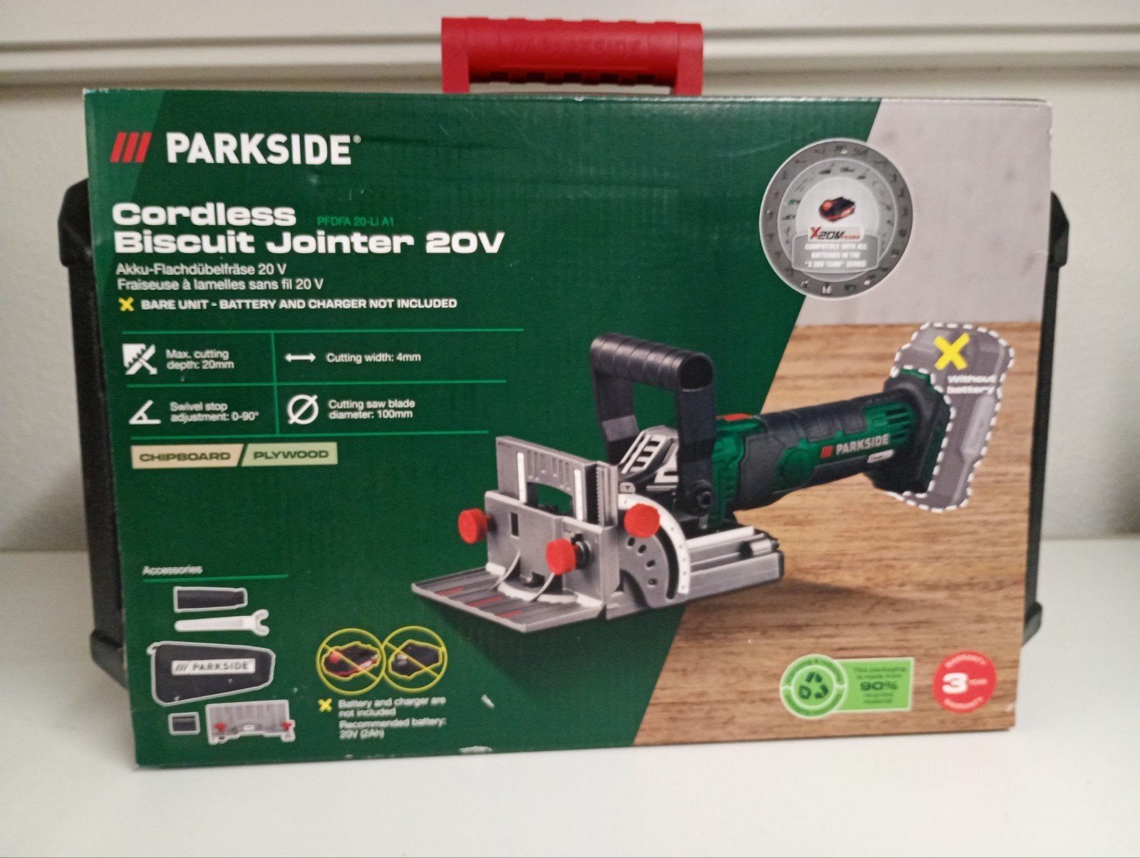 Parkside Gereedschapskoffer lammelofrees 20v - Nieuw en Leeg, Ophalen of Verzenden, Nieuw