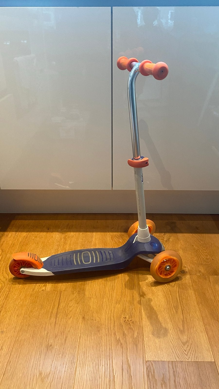 Oxelo B1 Kinderstep - Blauw/Oranje, Verstelbaar Stuur, Ophalen, Gebruikt, Gewone step
