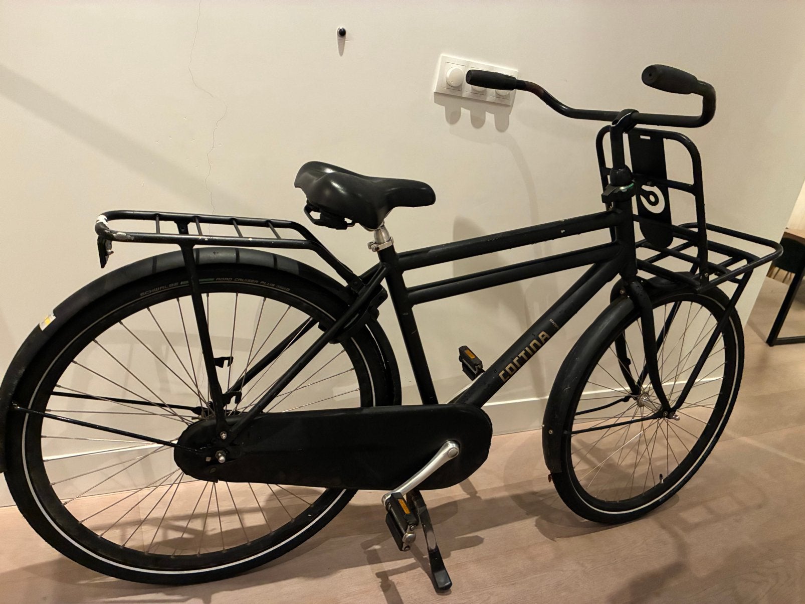 Cortina C40 Zwart | Heren | Frame 49 cm | 28 inch, Fietsen en Brommers, 26 inch of meer, Terugtraprem, Gebruikt, Ophalen of Verzenden
