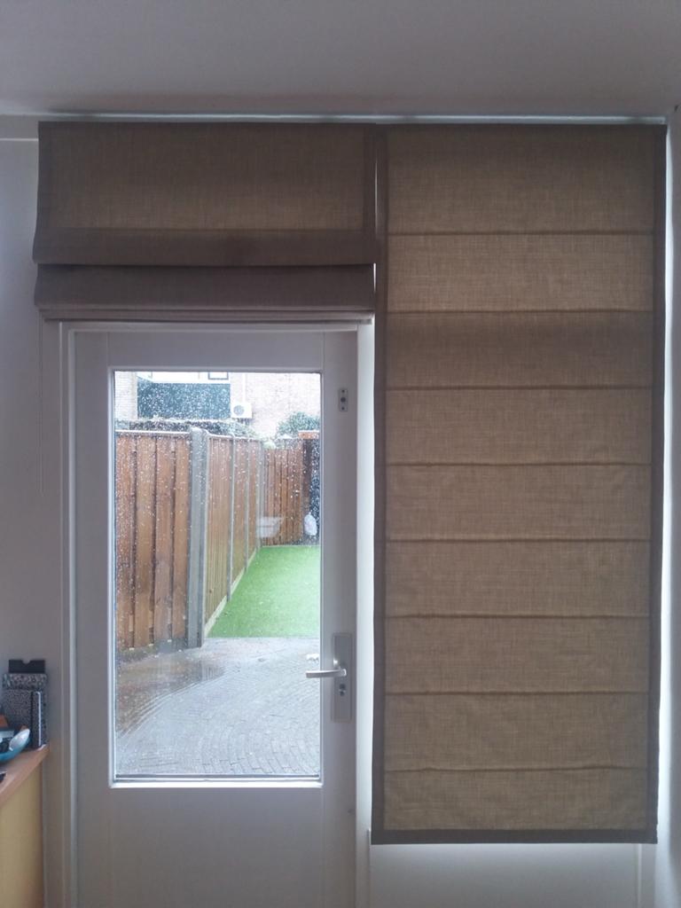 Vouwgordijnen thermisch gevoerd (beige), Ophalen, 100 tot 150 cm, Beige, Zo goed als nieuw