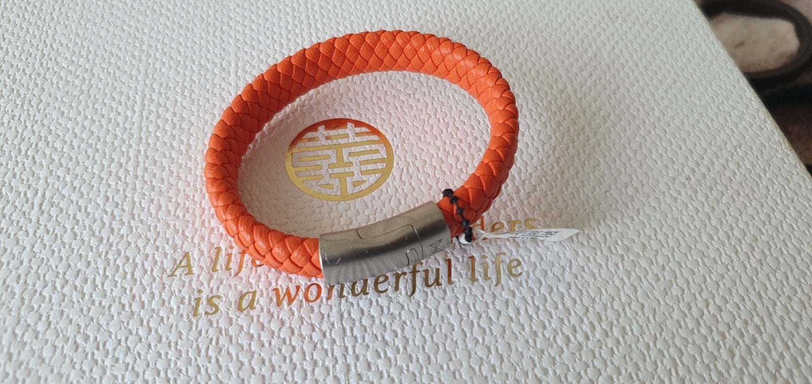 Vaderdag cadeau AZE Jewels heren armband 19.5 nieuw, Ophalen of Verzenden, Nieuw, Zwart, Leer