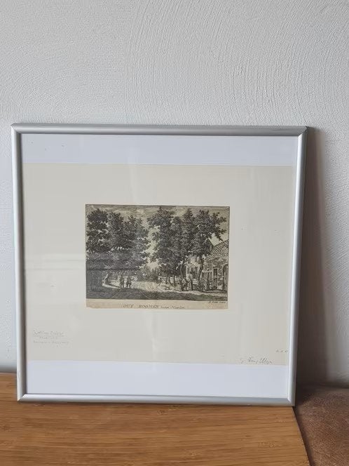 De herberg Out Roomen, gegraveerd door G.Eichler 1770, Antiek en Kunst, Ophalen
