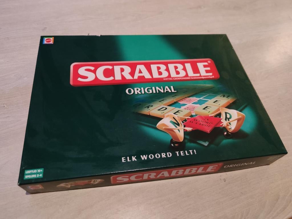 Scrabble Original Bordspel - Zo goed als nieuw, Ophalen of Verzenden, Zo goed als nieuw, Drie of vier spelers, Service.nl@mattel.com