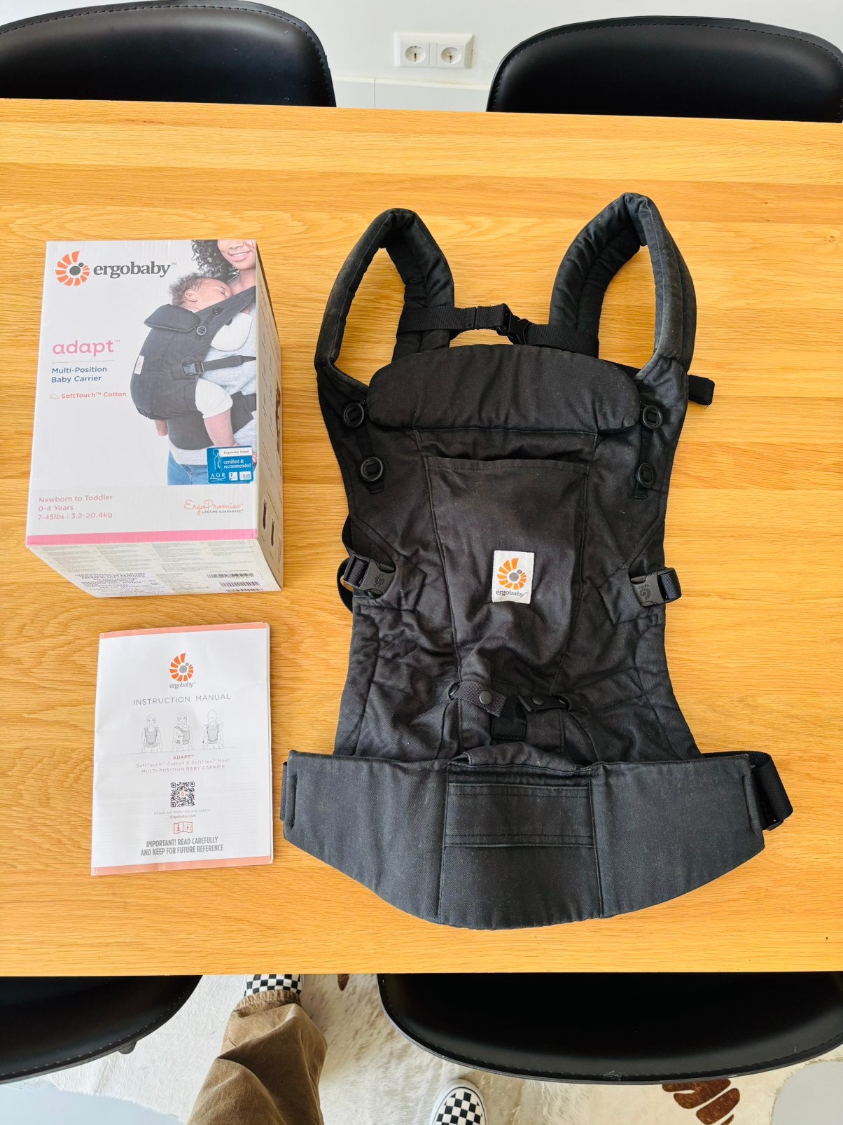 Ergobaby Adapt SoftTouch Cotton draagzak, Kinderen en Baby's, Babydragers en Draagdoeken, Ophalen of Verzenden, Zo goed als nieuw